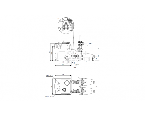Канализационная насосная установка Grundfos Multilift MD1.80.80.75.4.51D/450.SL