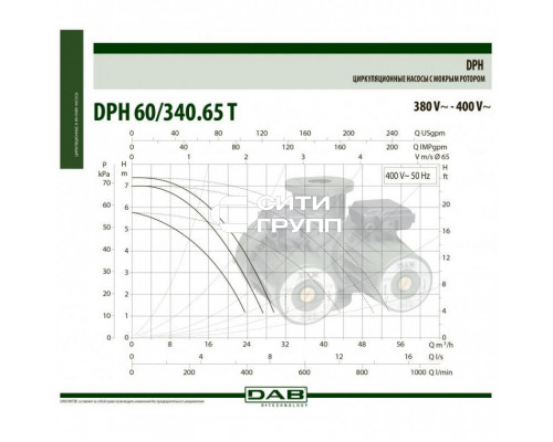 Насос циркуляционный промышленный DAB DPH 60/340.65 T