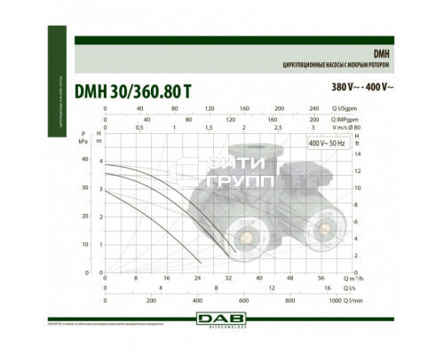 Насос циркуляционный промышленный DAB DMH 30/360.80 T