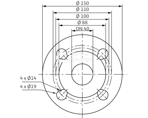 Циркуляционный насос Standard Wilo TOP-SD 40/10 EM PN6/10