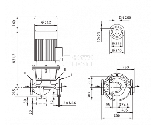 Циркуляционный насос Wilo CronoLine-IL 200/200-15/4