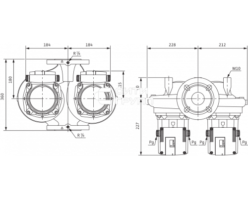 Циркуляционный насос Standard Wilo TOP-SD 80/7 EM PN6