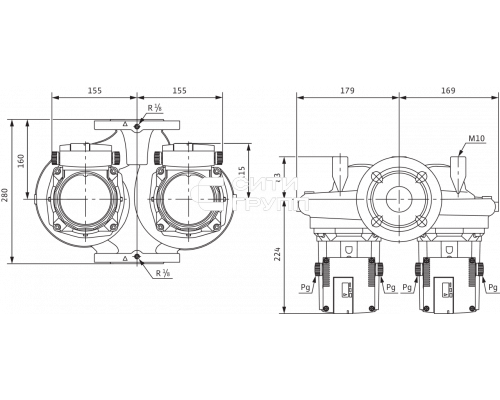 Циркуляционный насос Standard Wilo TOP-SD 50/7 DM PN6/10