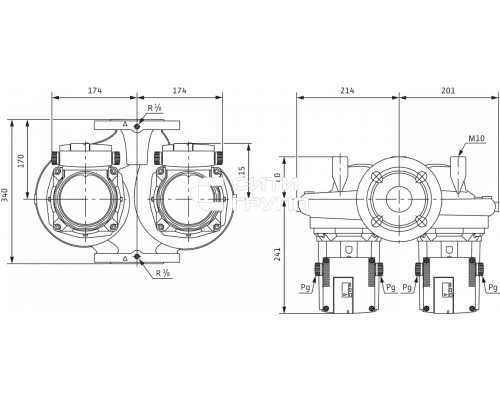 Циркуляционный насос Standard Wilo TOP-SD 65/10 EM PN6/10