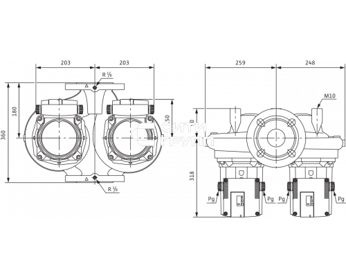 Циркуляционный насос Standard Wilo TOP-SD 80/15 DM PN6