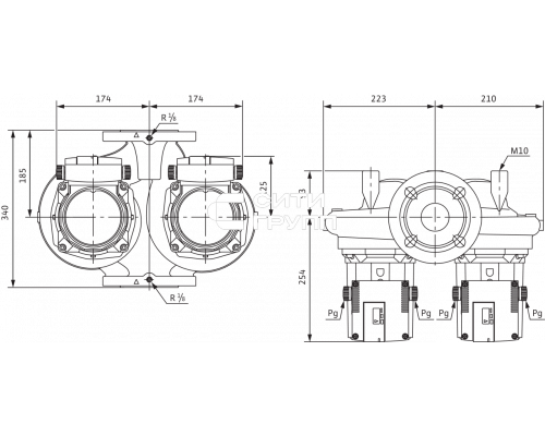 Циркуляционный насос Standard Wilo TOP-SD 65/13 DM PN6/10