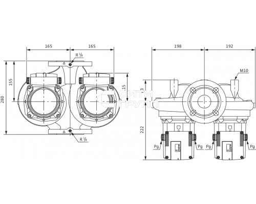 Циркуляционный насос Standard Wilo TOP-SD 50/10 DM PN6/10