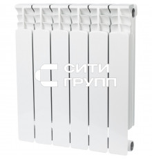 Биметаллический секционный радиатор отопления Stout Space 500 / 6 секций