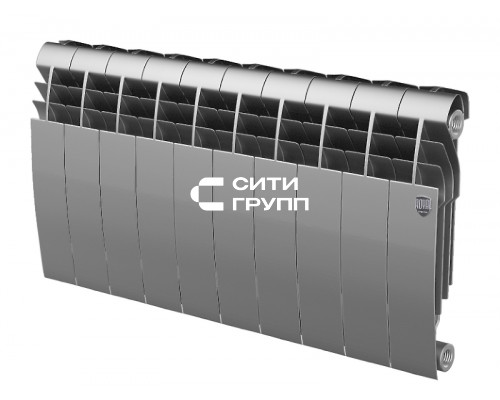 Биметаллический секционный радиатор отопления Royal Thermo Biliner 350 / Silver Satin / 10 секций