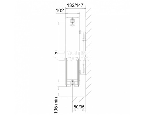 Стальной панельный радиатор отопления Лемакс С22/300/ 1000