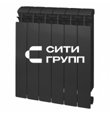 Биметаллический секционный радиатор отопления Global Style Plus 500, черный / 1 секция