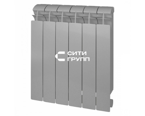 Биметаллический секционный радиатор отопления Global Style Plus 500, серый / 6 секций