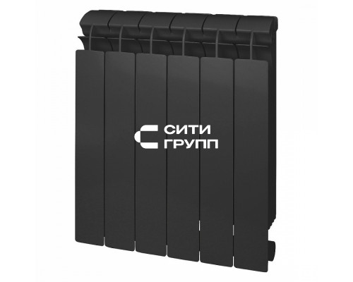 Алюминиевый секционный радиатор отопления Global VOX 500, черный / 8 секций