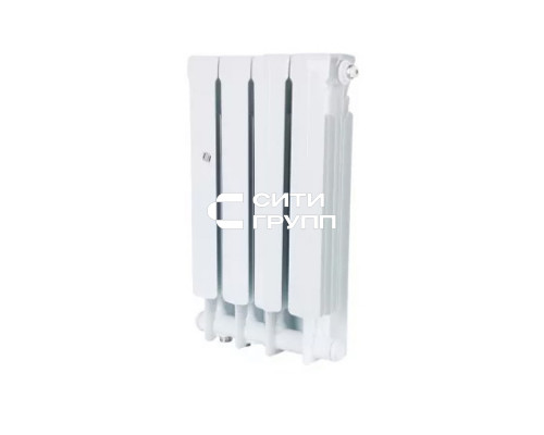 Биметаллический секционный радиатор отопления Stout Space Ventil 500 / 4 секции (нижнее правое)