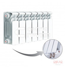 Алюминиевый секционный радиатор отопления Rifar Alum Ventil 200 / 6 секций левое подключение