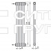 Стальной трубчатый радиатор отопления Zehnder 2180 4 секции, лак Technoline, боковое подключение