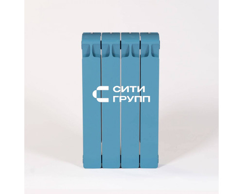 Биметаллический секционный радиатор отопления Rifar Monolit 500 / 4 секции Голубой