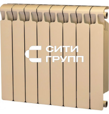 Биметаллический секционный радиатор отопления Rifar Monolit 500 / 8 секций Капучино