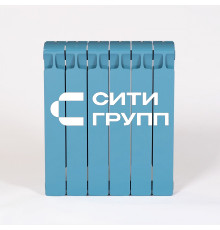 Биметаллический секционный радиатор отопления Rifar Monolit 500 / 10 секций Голубой