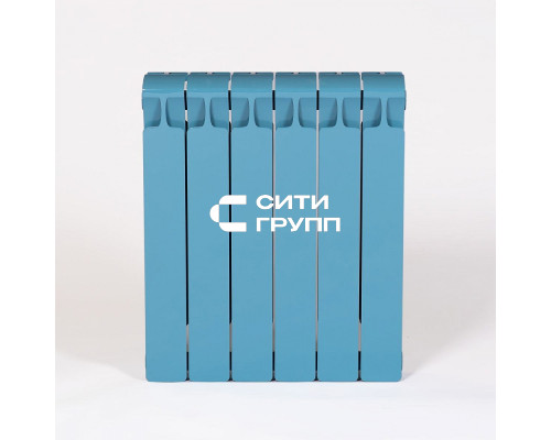 Биметаллический секционный радиатор отопления Rifar Monolit 500 / 10 секций Голубой