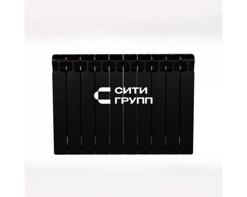 Биметаллический секционный радиатор отопления Rifar Monolit 500 / 10 секций Черный