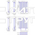 Стальной трубчатый радиатор отопления КЗТО Соло В 1, однотрубный, 750 8 секций