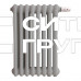 Стальной трубчатый радиатор отопления IRSAP TESI 2 двухтрубный 565мм, 8 секций, цвет - Серый Манхэттен, подкл. 25 (нижнее 1/2 вентиль сверху)