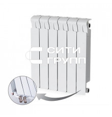 Биметаллический секционный радиатор отопления Rifar Monolit Ventil 500 / 4 секции правое подключение