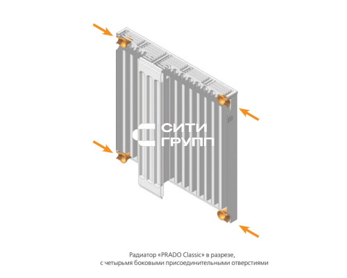 Стальной панельный радиатор отопления Prado Classic 33/300/400