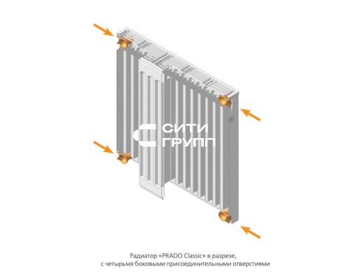 Стальной панельный радиатор отопления Prado Classic 33/500/1100
